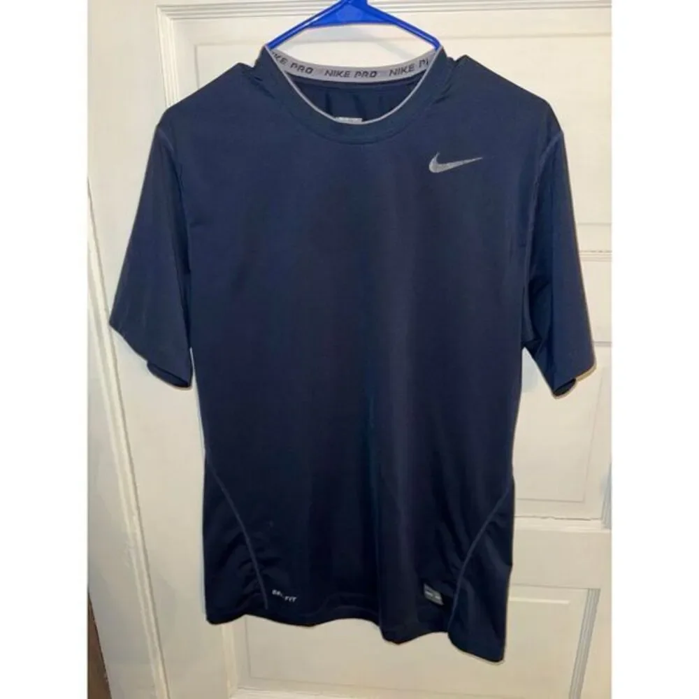 Nike Pro Navy Blue T-shirt Men Size Large